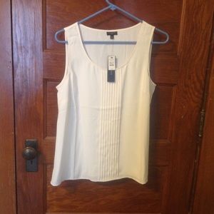 Talbots ivory came tank top blouse 10P